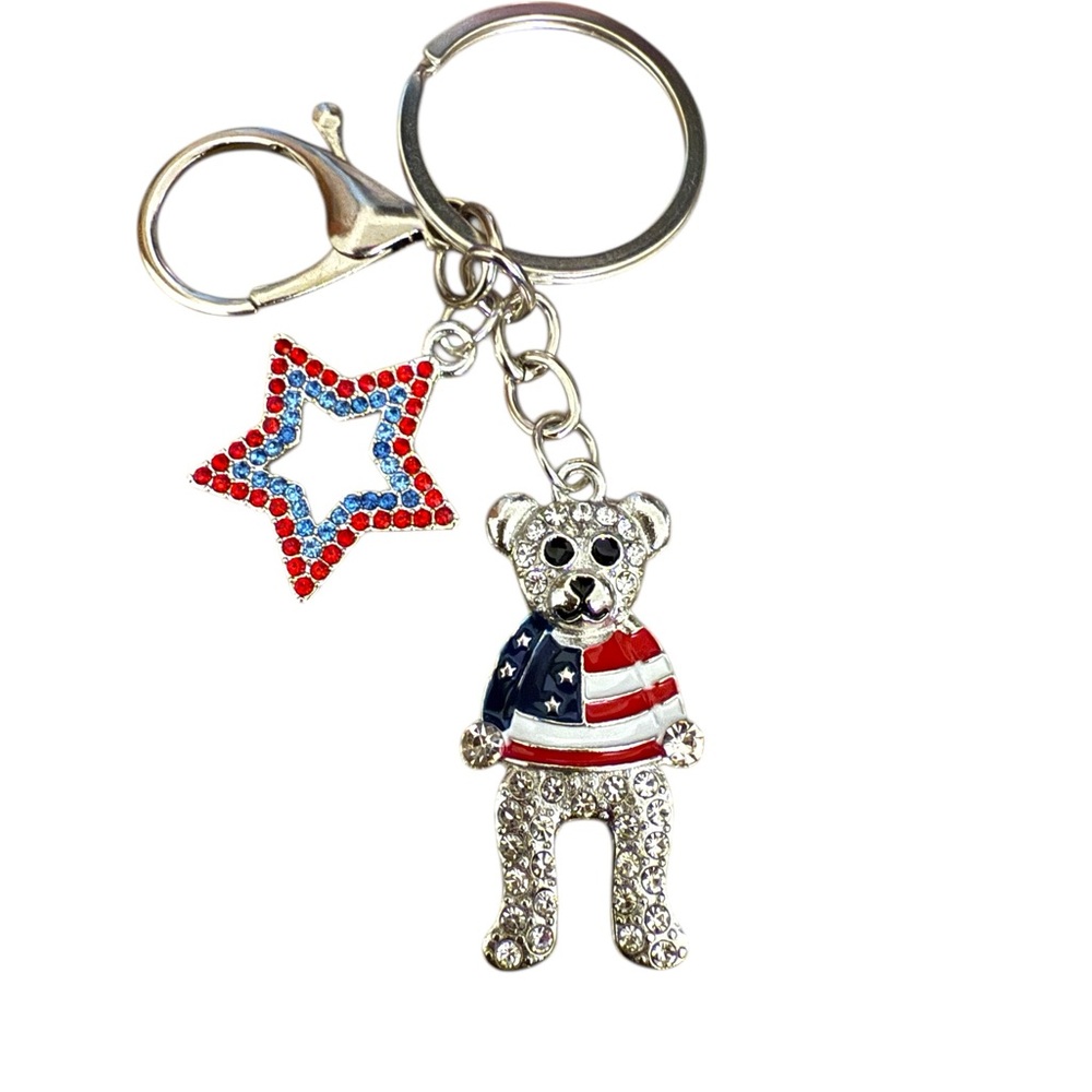 Bear Keychain with Star Charm
